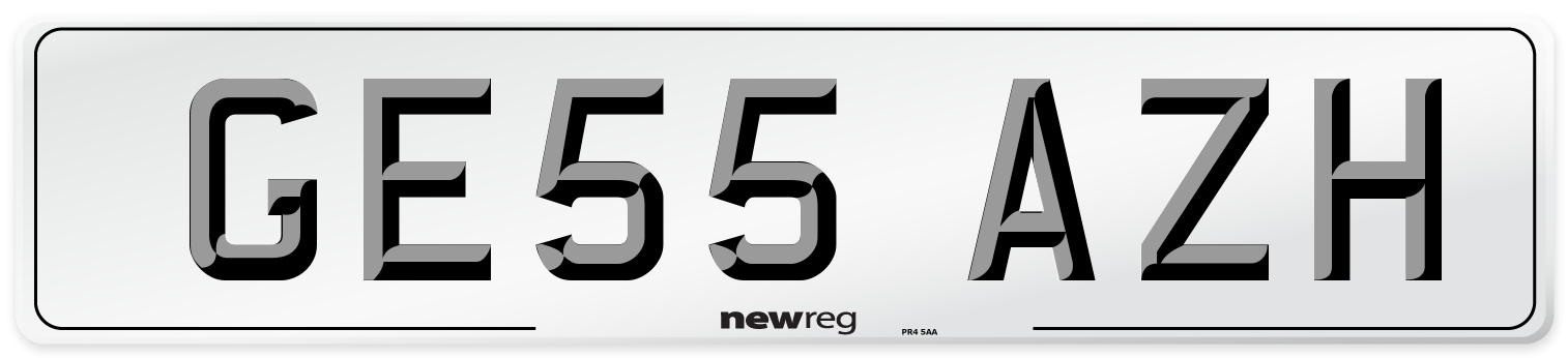 GE55 AZH Number Plate from New Reg